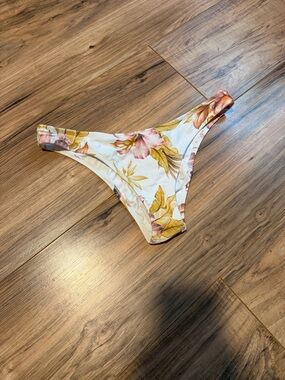 Rhythm Floral Bikini Bottoms in White, Pink & Yellow